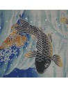 Furoshiki cloth 50x50 blue - carps prints