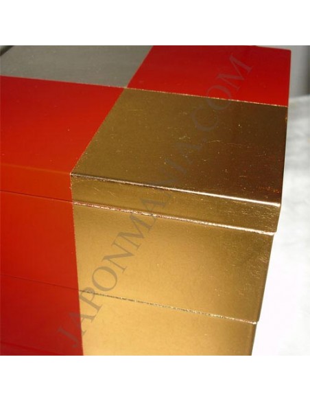 Jûbako Bento Lunch box 3-tier (sandanjû) -  Gold and silver leafs