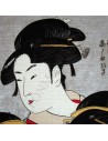 Furoshiki cloth 48x48 pearl grey - Utamaro's Three Beauties