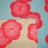 Furoshiki réversible 104x104 - Fleurs de prunier