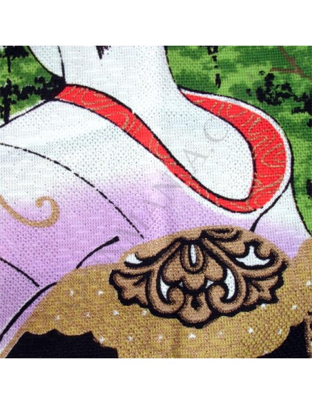 Noren en polyester - Geisha et temple Kinkakuji Noren en polyester - Geisha et temple Kinkakuji