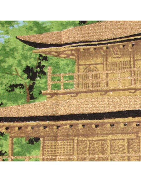 Noren en polyester - Geisha et temple Kinkakuji Noren en polyester - Geisha et temple Kinkakuji