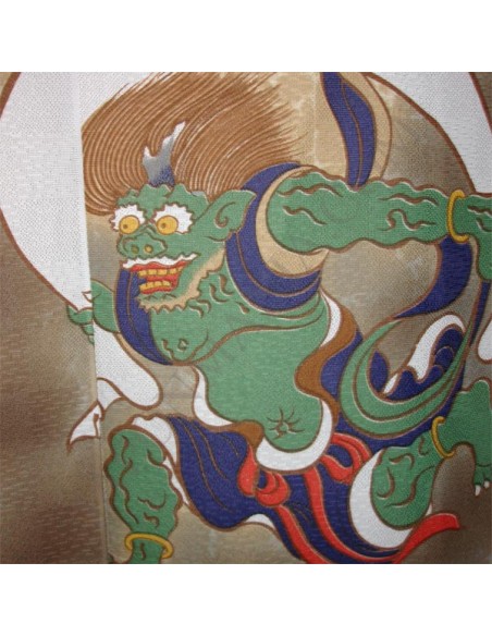 Polyester Noren -Fûjin and Raijin Gods Polyester Noren -Fûjin and Raijin Gods