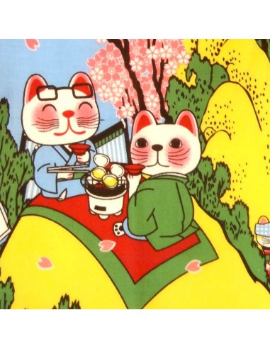 Tenugui Collection Fuku Neko - Hanami