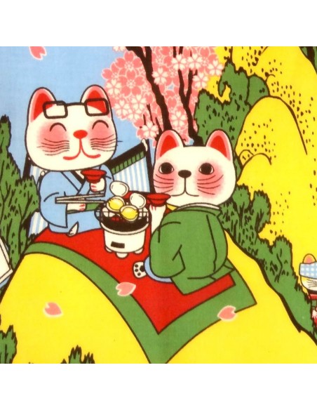 Tenugui Fuku Neko' Collection - Hanami Tenugui Fuku Neko' Collection - Hanami