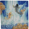Furoshiki cloth 50x50 blue - carps prints