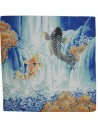 Furoshiki cloth 50x50 blue - carps prints