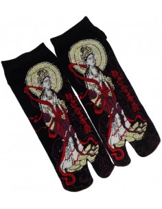 Chaussettes tabi - Pointure 39 à 43 - Motifs de Kannon Bosatsu 2