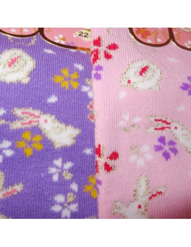 Women Tabi socks - Size 35 to 39 - Rabbits and flowers prints