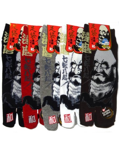 Chaussettes tabi - Du 39 au 43 - Motif de Bodhidharma (daruma)