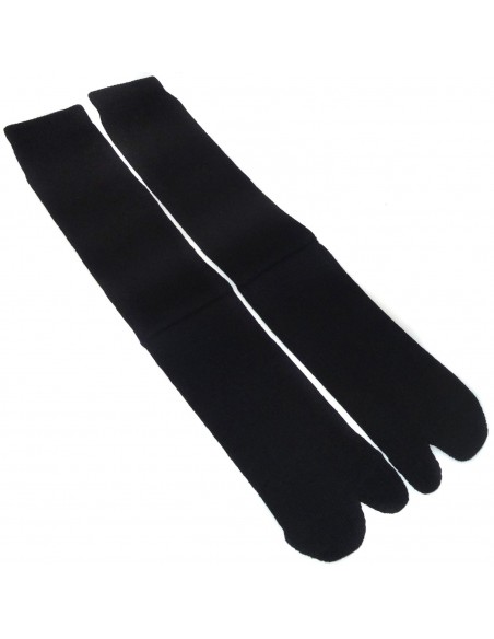 High crew reflexology tabi socks - Negative ions - Solid color.