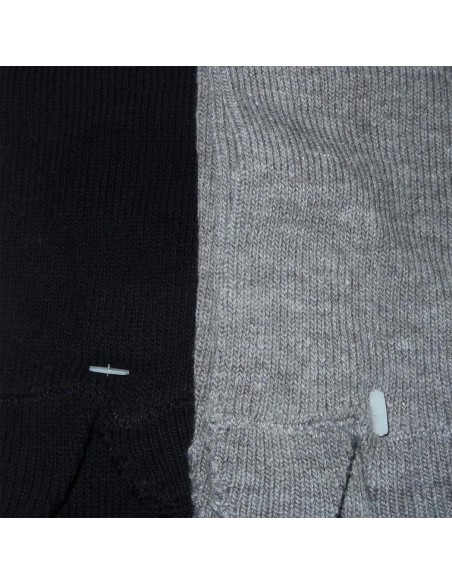 High crew reflexology tabi socks - Negative ions - Solid color.