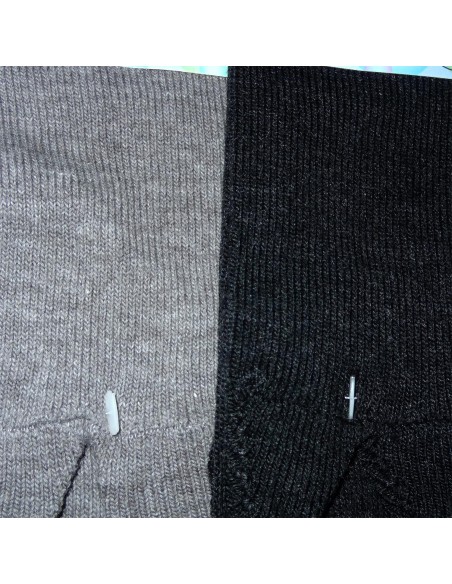 High crew reflexology tabi socks - Negative ions - Solid color.