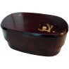 Bento Lunch box imitating lacquered wood - Maroon - Owl