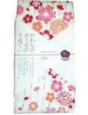 Gauze towel 90x34 cm - Cherry blossoms and chrysanthemums