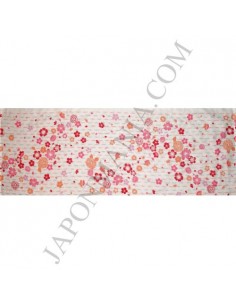 Gauze towel 90x34 cm - Cherry blossoms and chrysanthemums 2
