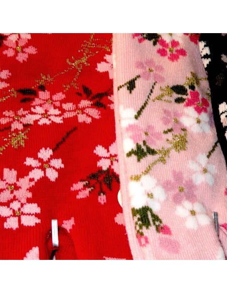 Women Tabi socks - Size 35 to 39 - Cherry blossoms prints Women Tabi socks - Size 35 to 39 - Cherry blossoms prints