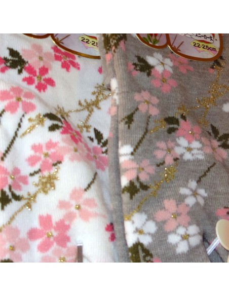 Women Tabi socks - Size 35 to 39 - Cherry blossoms prints Women Tabi socks - Size 35 to 39 - Cherry blossoms prints