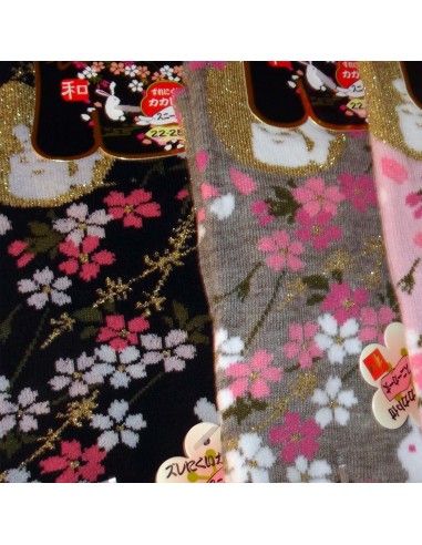 Women Tabi socks - Size 35 to 39 - Yozakura and Tsuki no Usagi prints