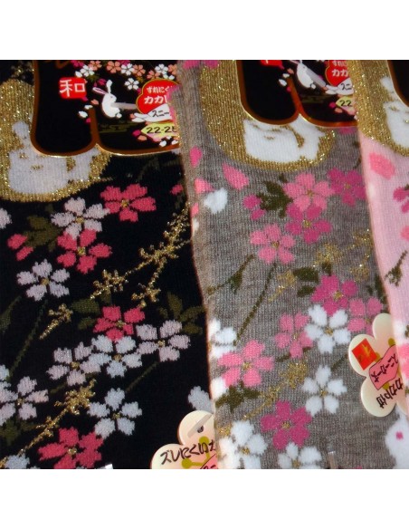 Women Tabi socks - Size 35 to 39 - Yozakura and Tsuki no Usagi prints