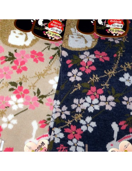 Women Tabi socks - Size 35 to 39 - Yozakura and Tsuki no Usagi prints