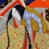 Furoshiki 67x67 bleu - motifs de Hime