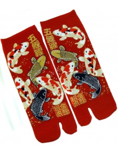 Chaussettes japonaises et chaussettes tabi - Du 39 au 43 - Motifs de carpes Koi 2