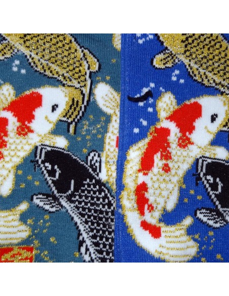Chaussettes japonaises et chaussettes tabi - Du 39 au 43 - Motifs de carpes Koi