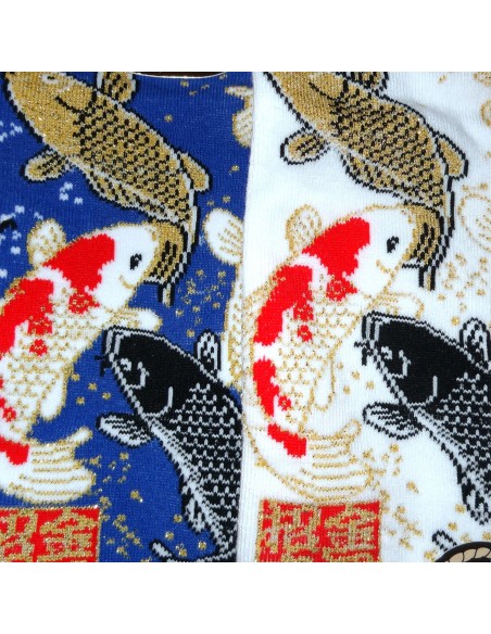 Chaussettes japonaises et chaussettes tabi - Du 39 au 43 - Motifs de carpes Koi