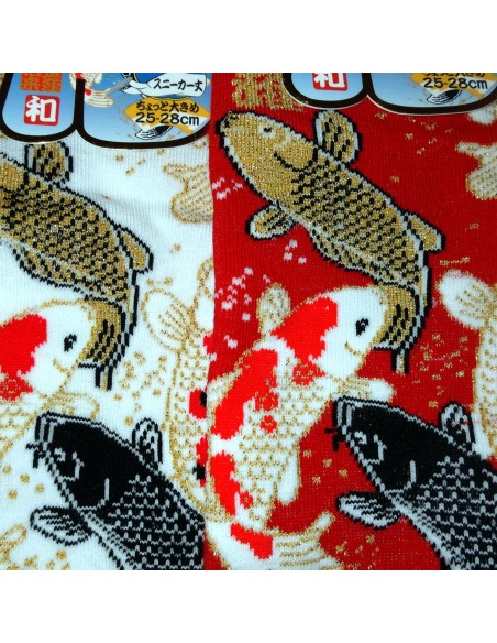 Chaussettes japonaises et chaussettes tabi - Du 39 au 43 - Motifs de carpes Koi