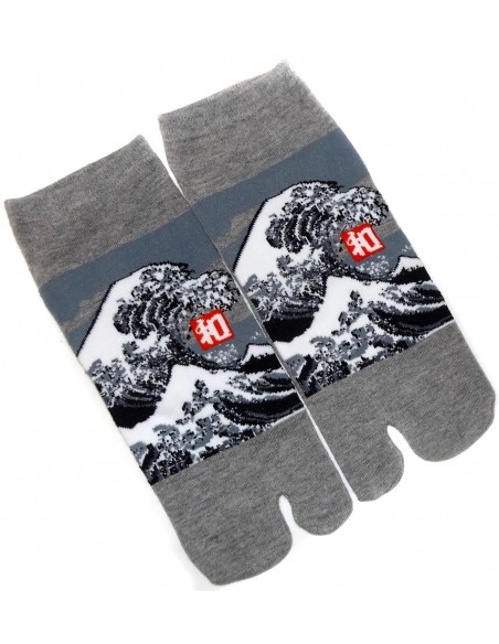 Chaussettes japonaises et chaussettes Tabi - Du 39 au 43 - Grande vague d'Hokusaï
