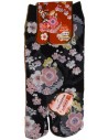 Chaussettes japonaises Tabi - Du 35 au 39 - Fleurs de prunier - chaussettes orteils pour tongs