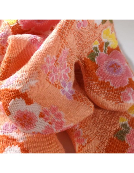Chaussettes japonaises Tabi - Du 35 au 39 - Fleurs de prunier - chaussettes orteils pour tongs Chaussettes japonaises Tabi - Du 35 au 39 - Fleurs de prunier - chaussettes orteils pour tongs
