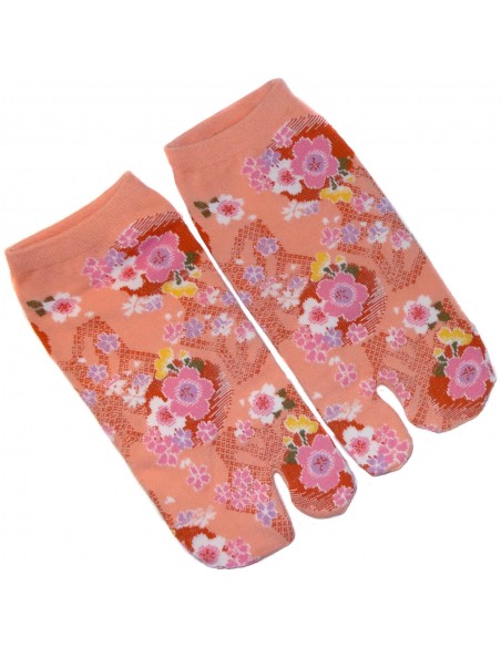 Tabi socks - Size 35 to 39 - Plum blossoms - split toes Japanese socks Tabi socks - Size 35 to 39 - Plum blossoms - split toes Japanese socks