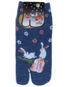 Chaussettes japonaises Tabi - Sakura et Tsuki no Usagi - Chaussettes orteils séparés