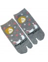 Chaussettes japonaises Tabi - Sakura et Tsuki no Usagi - Chaussettes orteils séparés