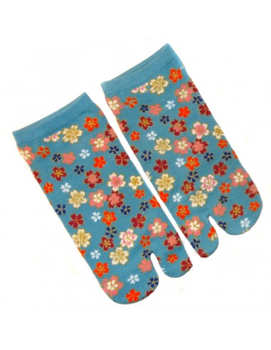 Chaussettes japonaises Tabi - Motifs fleurs de cerisier - Chaussettes à orteils