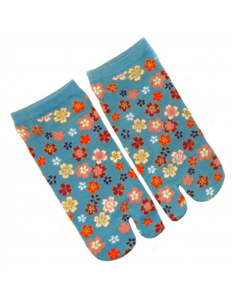Chaussettes japonaises Tabi - Motifs fleurs de cerisier - Chaussettes à orteils Chaussettes japonaises Tabi - Motifs fleurs de cerisier - Chaussettes à orteils