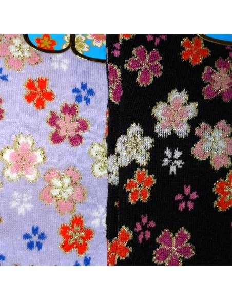 Chaussettes japonaises Tabi - Motifs fleurs de cerisier - Chaussettes à orteils Chaussettes japonaises Tabi - Motifs fleurs de cerisier - Chaussettes à orteils