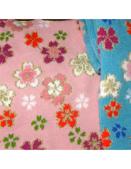 Chaussettes japonaises Tabi - Motifs fleurs de cerisier - Chaussettes à orteils Chaussettes japonaises Tabi - Motifs fleurs de cerisier - Chaussettes à orteils