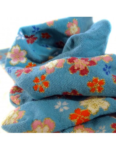Chaussettes japonaises Tabi - Motifs fleurs de cerisier - Chaussettes à orteils