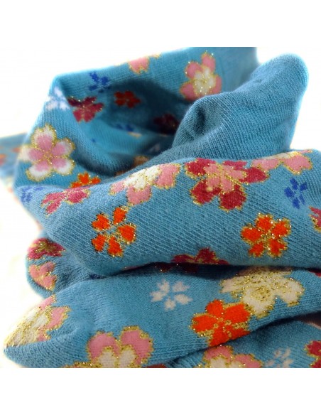 Chaussettes japonaises Tabi - Motifs fleurs de cerisier - Chaussettes à orteils Chaussettes japonaises Tabi - Motifs fleurs de cerisier - Chaussettes à orteils