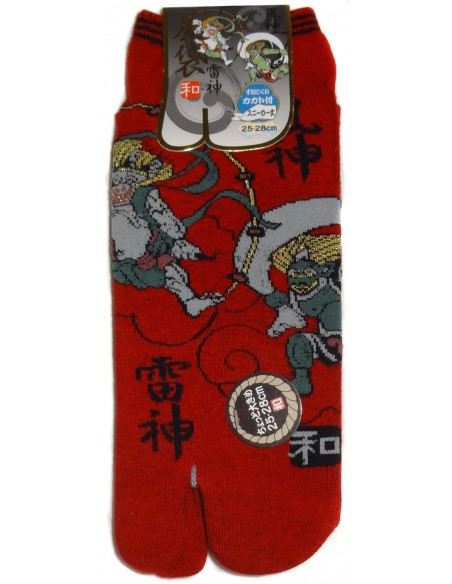 Tabi socks Size 39 to 43 - Fûjin and Raijin Gods print - Split toes socks