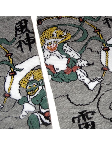 Tabi socks Size 39 to 43 - Fûjin and Raijin Gods print - Split toes socks