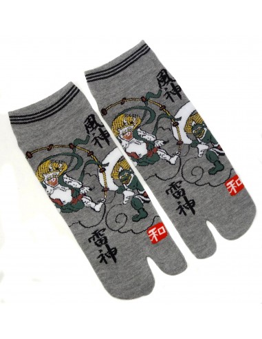 Tabi socks Size 39 to 43 - Fûjin and Raijin Gods print - Split toes socks
