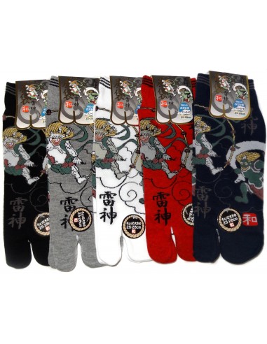 Chaussettes japonaises Tabi - Du 39 au 43 - Dieux Fûjin et Raijin - Chaussettes orteils