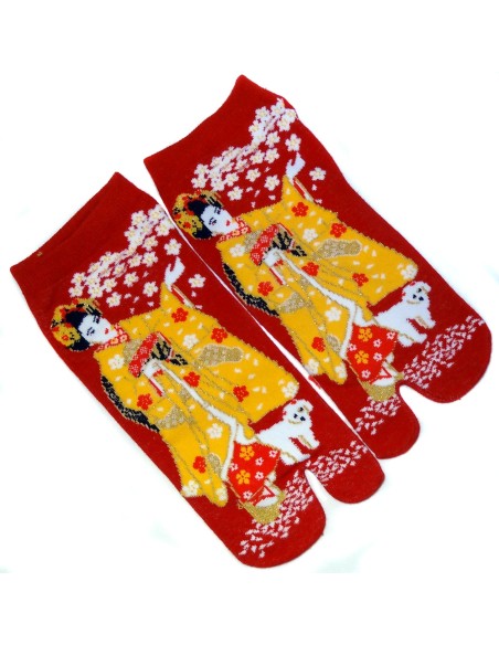 Chaussettes japonaises Tabi - Du 35 au 39 - Maiko - Chaussettes à orteils