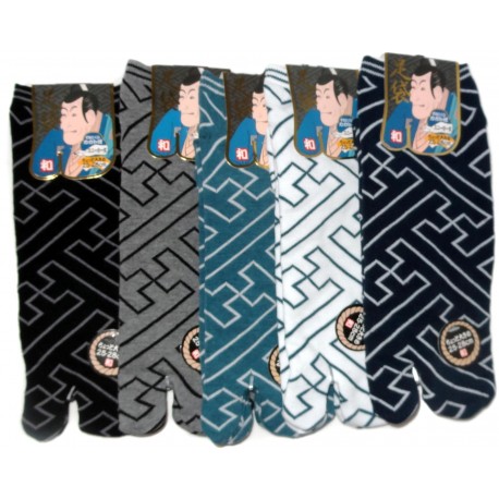 Chaussettes japonaises Tabi - Du 39 au 43 - Fusuma Gara - chaussettes orteils