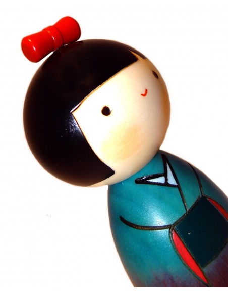 Poupée Kokeshi - Ajisai Warabe - Poupée japonaise en bois Poupée Kokeshi - Ajisai Warabe - Poupée japonaise en bois