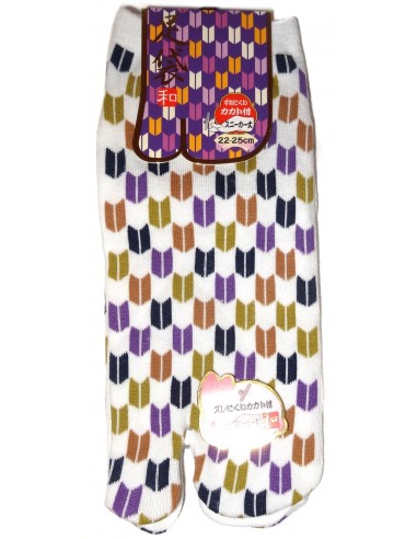 Chaussettes japonaises Tabi - Du 35 au 39 - Motifs Yagasuri - Chaussettes orteils